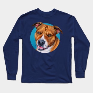 Brown Pit Bull Pitbull Staffordshire Terrier Dog Long Sleeve T-Shirt